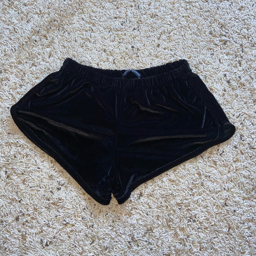 Brandy Melville Black Velvet Shorts